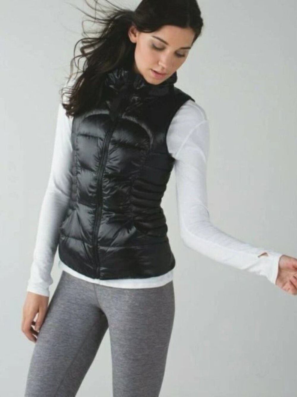 Lululemon Fluffin’ Awesome Goose Down Puffer Vest Black Sz 4